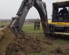 Знесення цвинтаря в РФ: скрін з відео