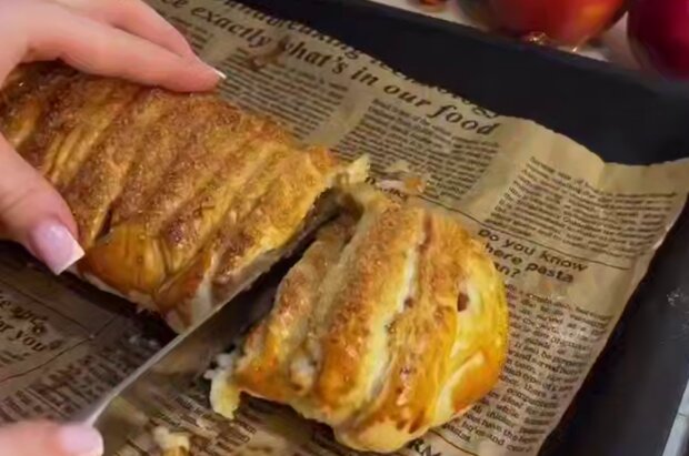 Ленивый штрудель с яблоками, кадр с видео