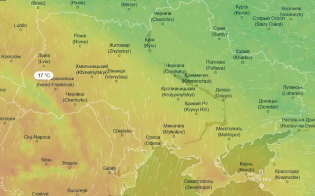 Прогноз погоди на листопад