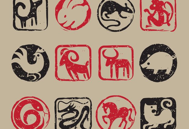 Східний (китайський) гороскоп, зображення з вільних джерел