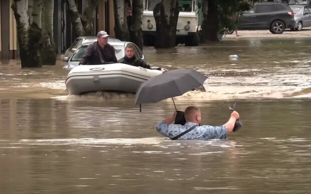 Наводнение в Крыму. Фото: скриншот YouTube-видео
