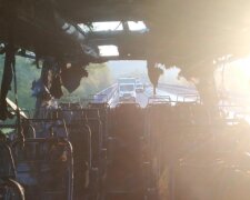 На Львівщищі в автобусі почалася пожежа, фото: youtube.com