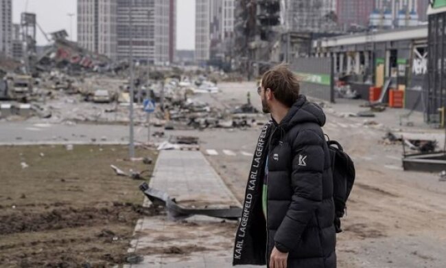 Киев после обстрелов, фото: youtube.com