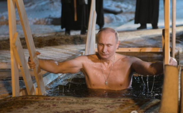 путин прорубь