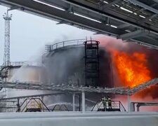 Пожар на нефтебазе. Фото: YouTube