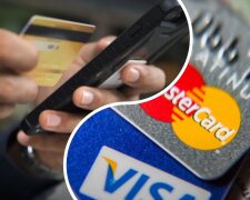 Банківські картки Visa і MasterCard. Колаж: Нуѕег