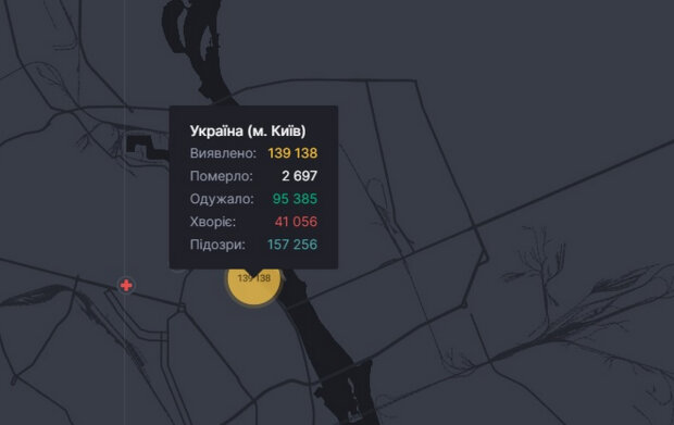Статистика СНБО. Фото: скриншот covid19.rnbo.gov.ua