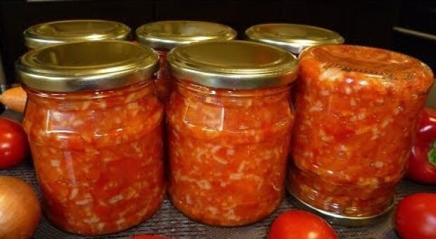 Острый салат на зиму из помидоров — пошаговый рецепт с фото