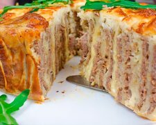 М'ясний пиріг з лаваша