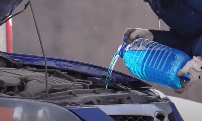 Омыватель: скрин с видео