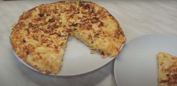 рецепт пирога з лаваша з сиром та куркою