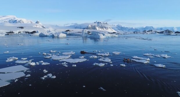 Антарктида. Скриншот с видео на Youtube