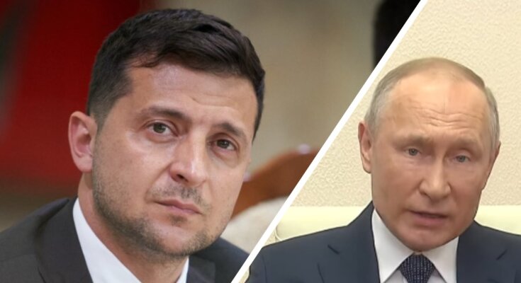 Владимир Зеленский и Владимир Путин. Коллаж: Hyser