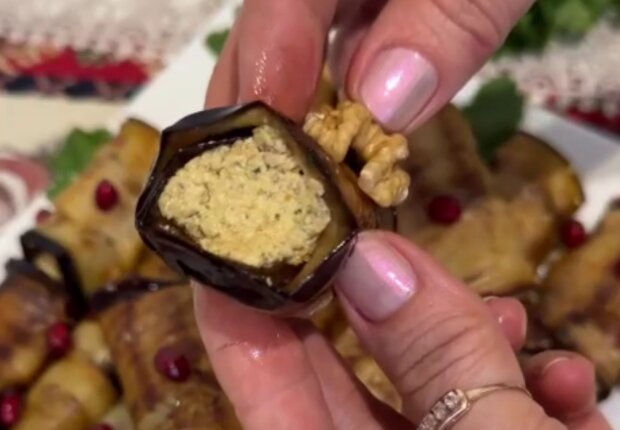 Рулетики з баклажанів, кадр з відео