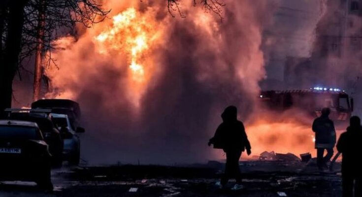 Ракетний удар по Києву, фото: Telegraf