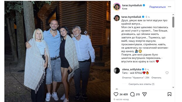 Публикация Тараса Цимбалюка