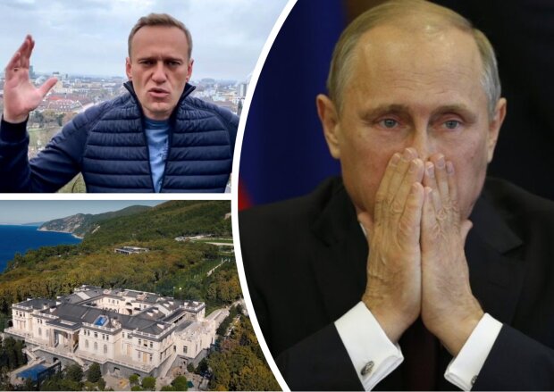 Навальный рассказал про дворе Путина, фото: коллаж Hyser