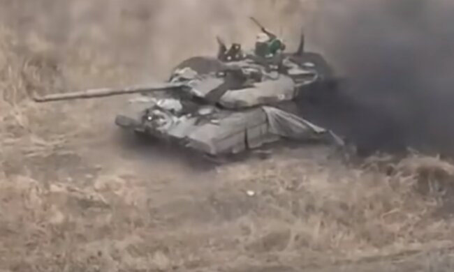 Российский танк: скрин с видео