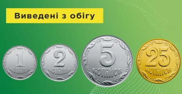 Изъятые из обращения украинские копейки, изображение: Монеты-ягодки