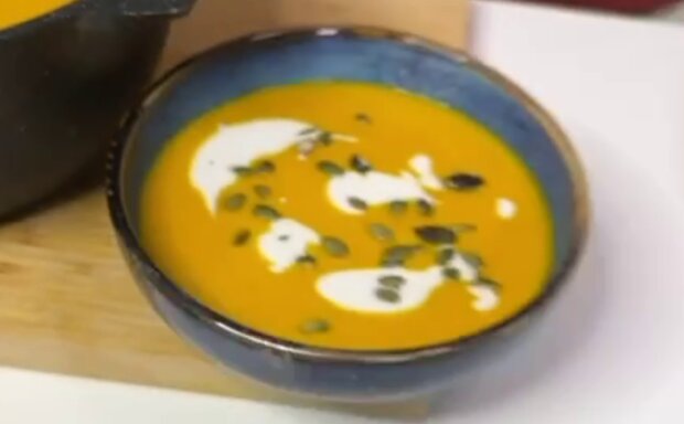Тыквенный суп, кадр из видео