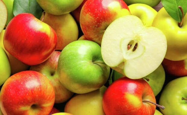 Разные по цвету яблоки, фото: youtube.com
