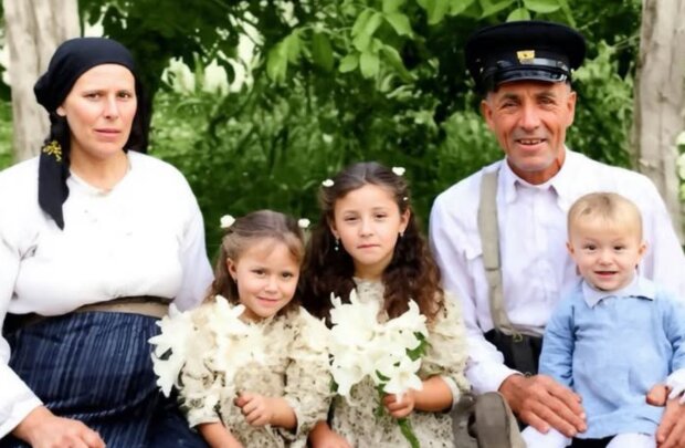 Архивное фото Иво Бобула с семьей