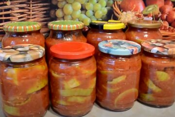 Кабачки в томатах на зиму