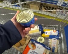 Продукты в супермаркете. Фото: скриншот YouTubе