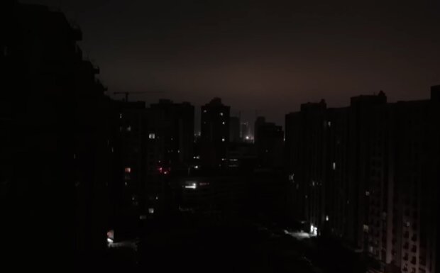Київ без світла. Фото: YouTube