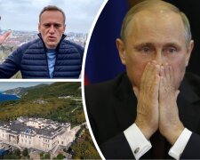 Навальный рассказал про дворе Путина, фото: коллаж Hyser