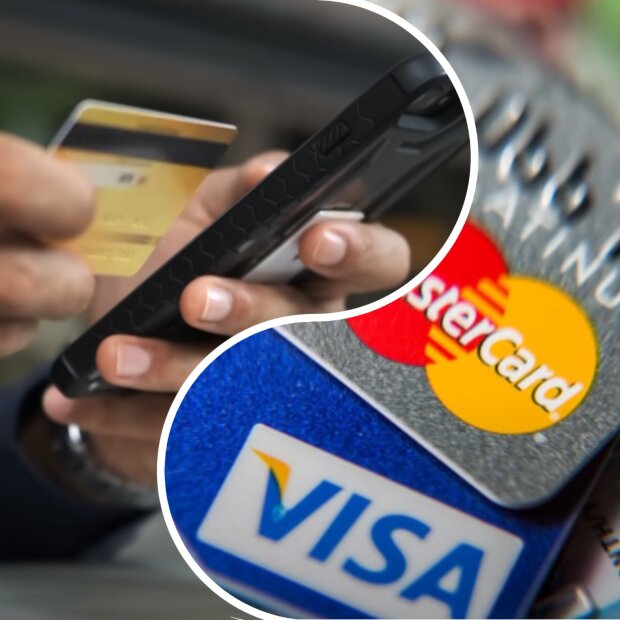 Банковские карточки Visa і MasterCard. Коллаж: Нyser