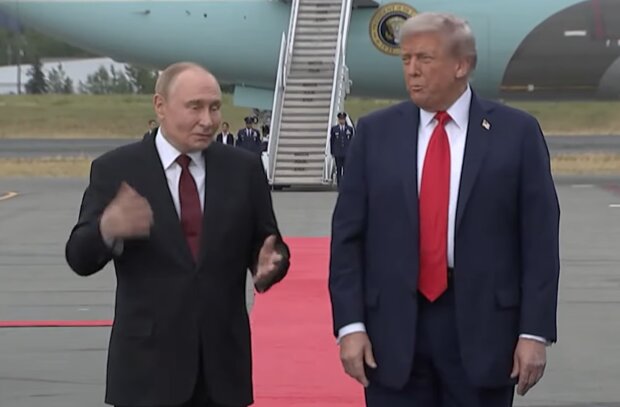 Володимир путін і Дональд Трамп, кадр з відео
