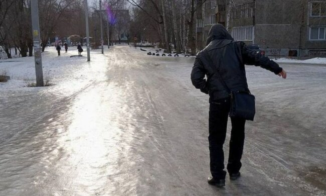 Гололед, фото:скриншот You Tube