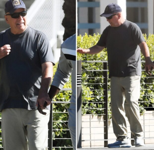 Брюс Вілліс на прогулянці, фото з соцмереж