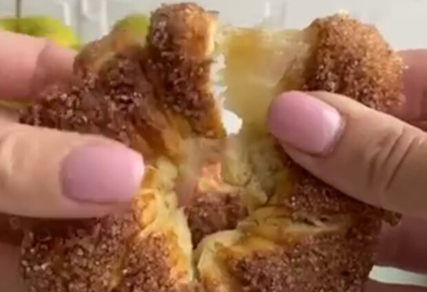 Яблочные колечки, кадр из видео