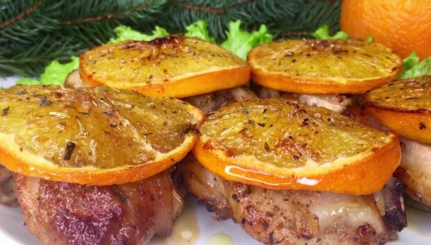 Курячі стегна з апельсином