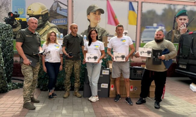 БФ молодіжної ініціативи "Надія" передав дрони, мавіки, зарядні станції та Starlink Державній прикордонній службі