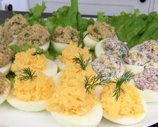 Фаршированные яйца. Фото: YouTube