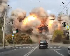 Обстрел российскими ракетемы: скрин с видео