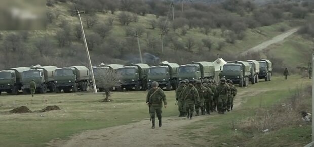 Російські війська. Скріншот з відео на Youtube