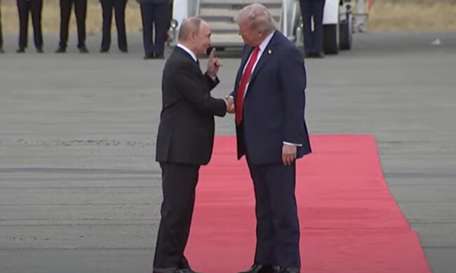 Володимир путін і Дональд Трамп, кадр з відео