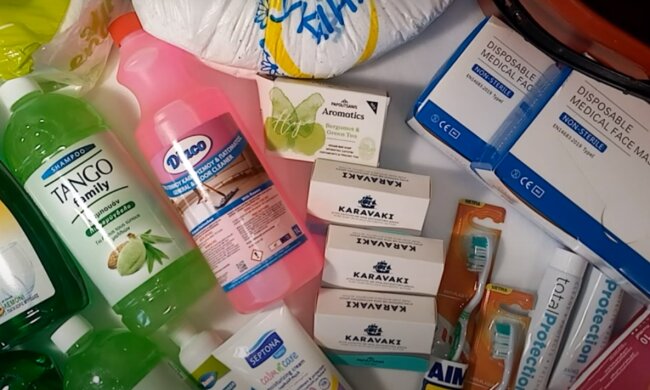 Гуманитарная помощь: скрин с видео