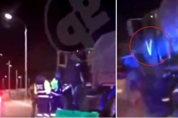 Витягли з машини з буквою " V " і начистили морду: білоруські силовики покарали військового РФ. Відео