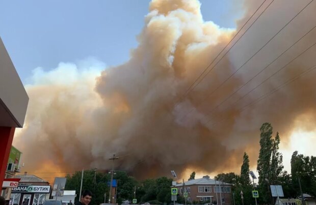 Найпотужніша пожежа в Росії: вогонь підбирається до житлових будинків, дим видно за кілометри. Фото