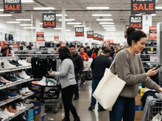 Чорна п'ятниця, ТРЦ, покупки, зображення з вільних джерел