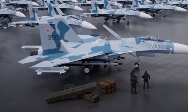 Літак РФ: скрін з відео