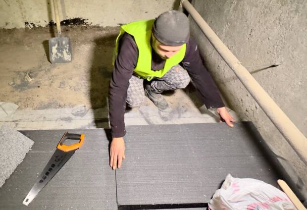 Утепление подвала, кадр из видео