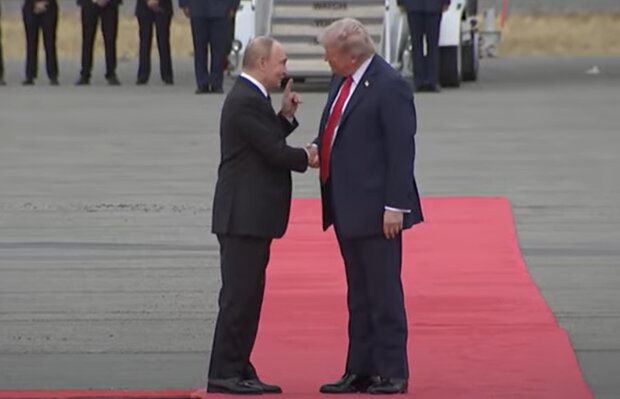 Володимир путін і Дональд Трамп, кадр з відео