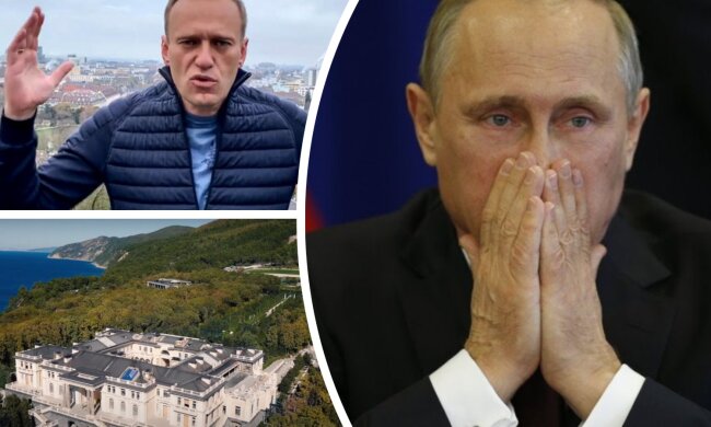 Навальный рассказал про дворе Путина, фото: коллаж Hyser