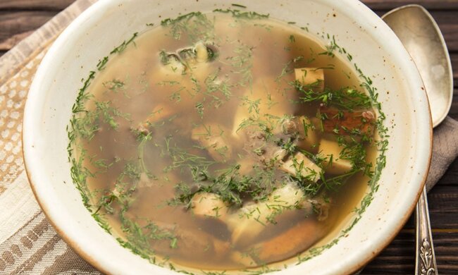 Грибний суп із селери